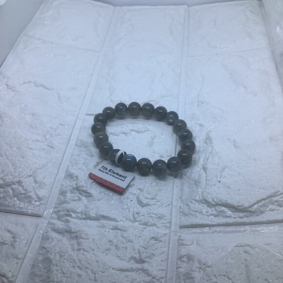 10mm Birthstone Round Beaded Balance Bracelet Stretch Bangle Unisex - Picture 2 of 6